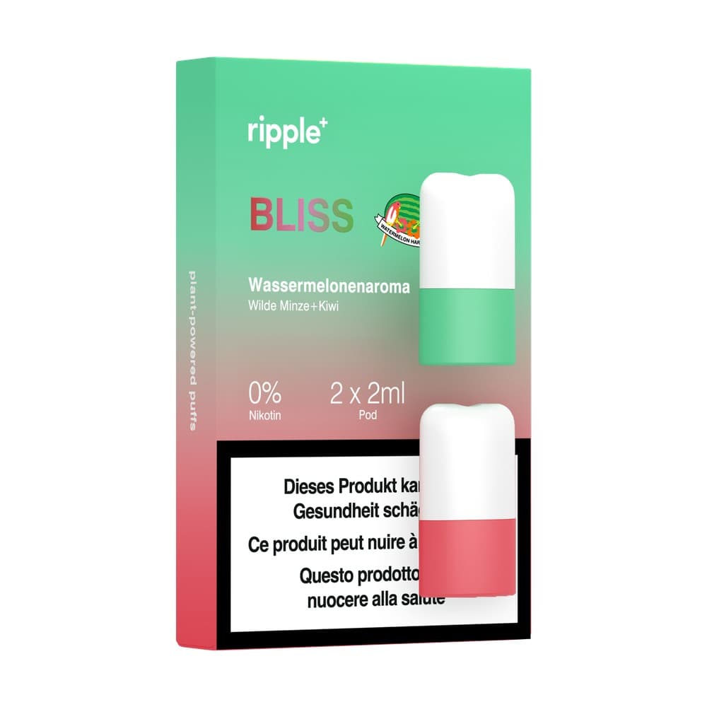 ripple+ 2 x 2ml BLISS Pod – Watermelon aroma + wild mint and kiwi (2)