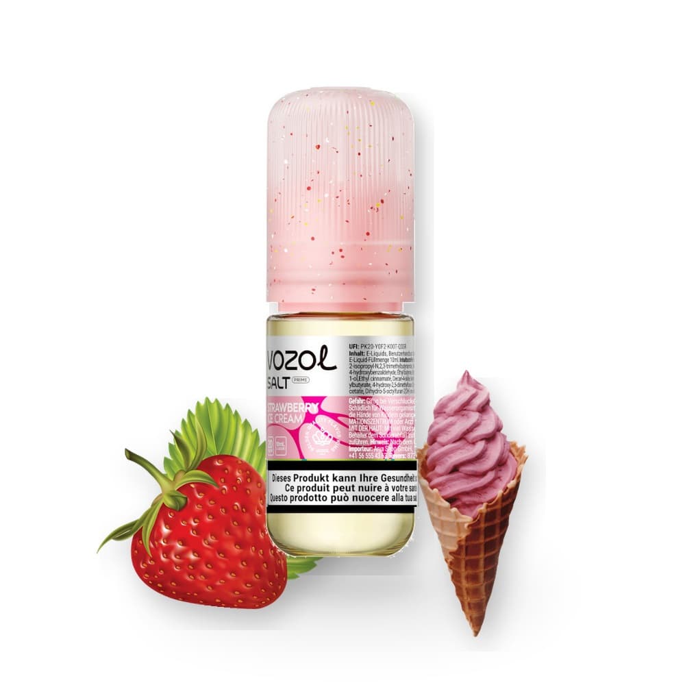 VOZOL Liquid 20mg 10ml – Strawberry Ice Cream, E-Liquid bei iVape Schweiz kaufen