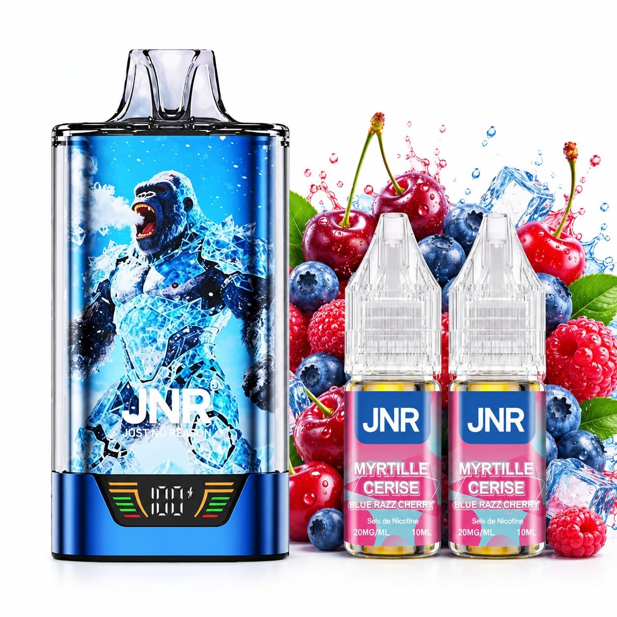 JNR Gorilla 43k Kit – Blue Razz Cherry, Hybrid-Vape bei iVape Schweiz kaufen