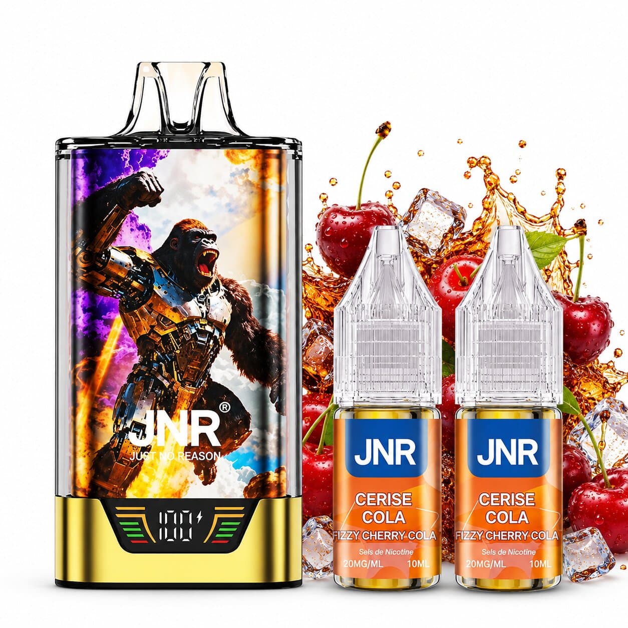JNR Gorilla 43k Kit – Fizzy Cherry Cola, Hybrid-Vape bei iVape Schweiz kaufen
