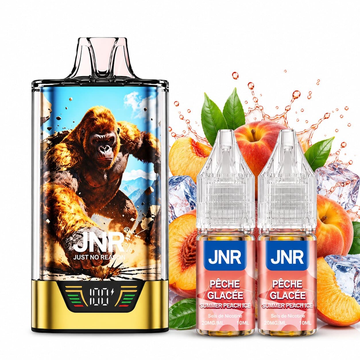 JNR Gorilla 43k Kit – Summer Peach Ice, Hybrid-Vape bei iVape Schweiz kaufen