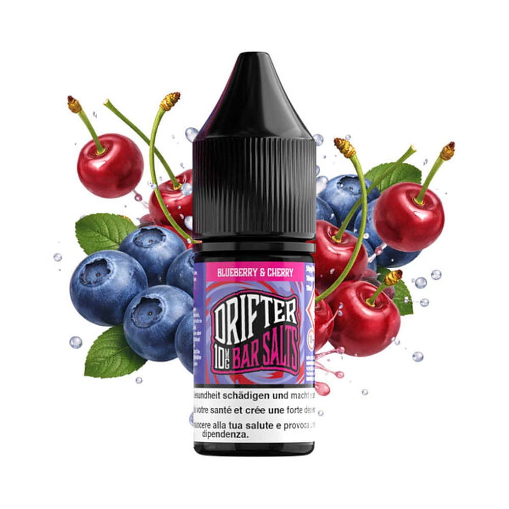 Drifter Bar Salt Liquid 20mg 10ml – Blueberry Cherry, E-Liquid bei iVape Schweiz kaufen