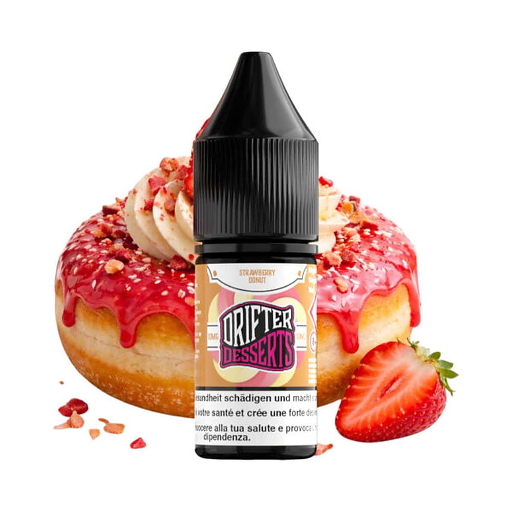 Drifter Dessert Bar Salt Liquid 20mg 10ml – Strawberry Donut, E-Liquid bei iVape Schweiz kaufen