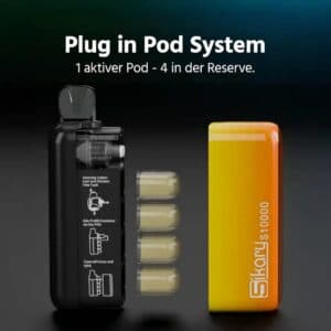 Sikary S10000 Pod – Kiwi Passion Fruit, Hybrid-Vape, Produktbild 2