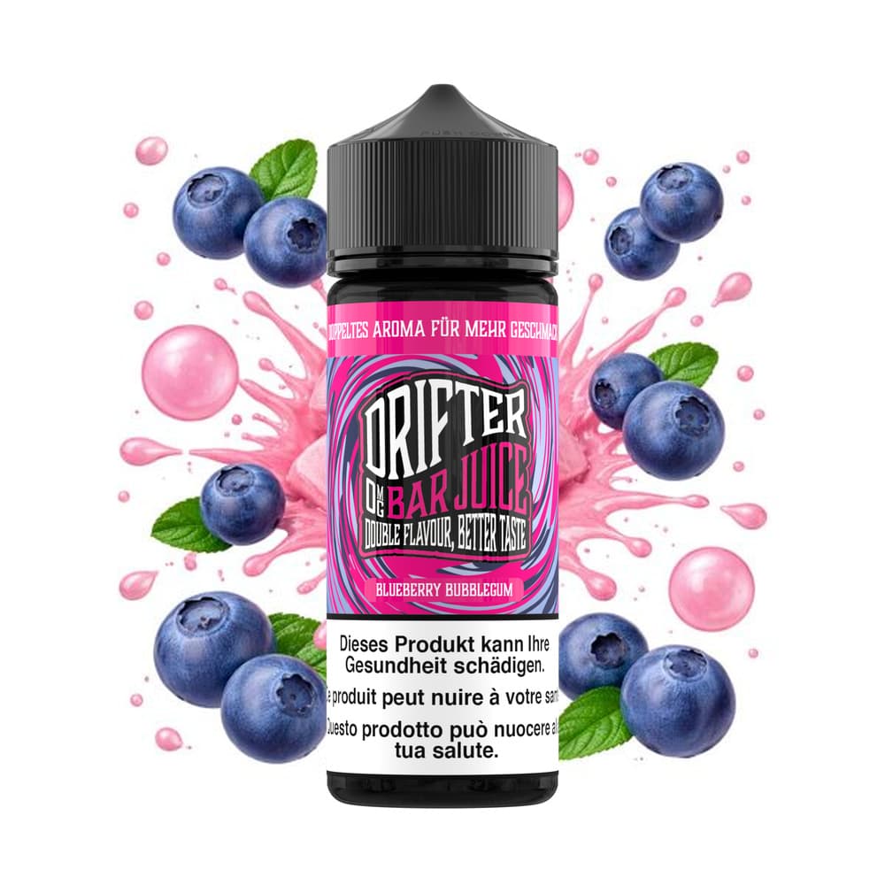 Drifter Bar Juice Shortfill 0mg 100ml – Blueberry Bubblegum, E-Liquid bei iVape Schweiz kaufen