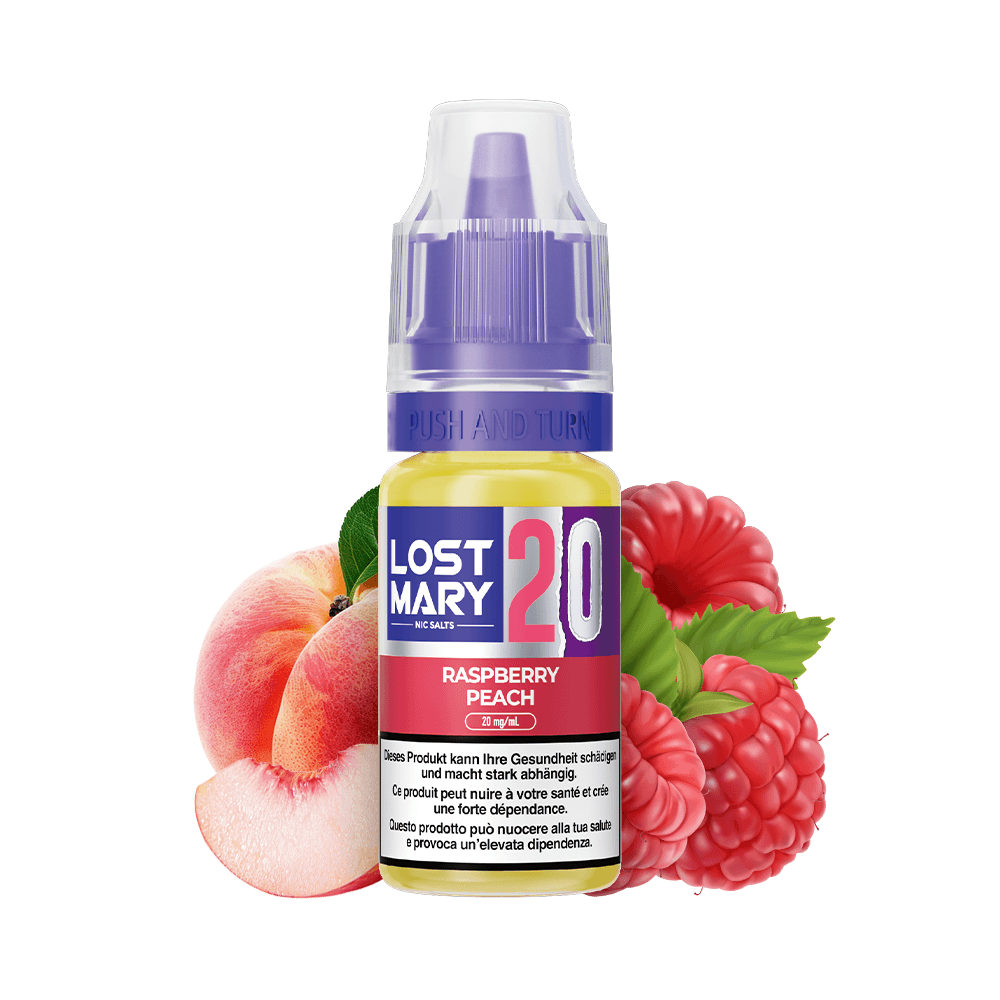 LOST MARY Liquid 20mg 10ml – Raspberry Peach, E-Liquid bei iVape Schweiz kaufen