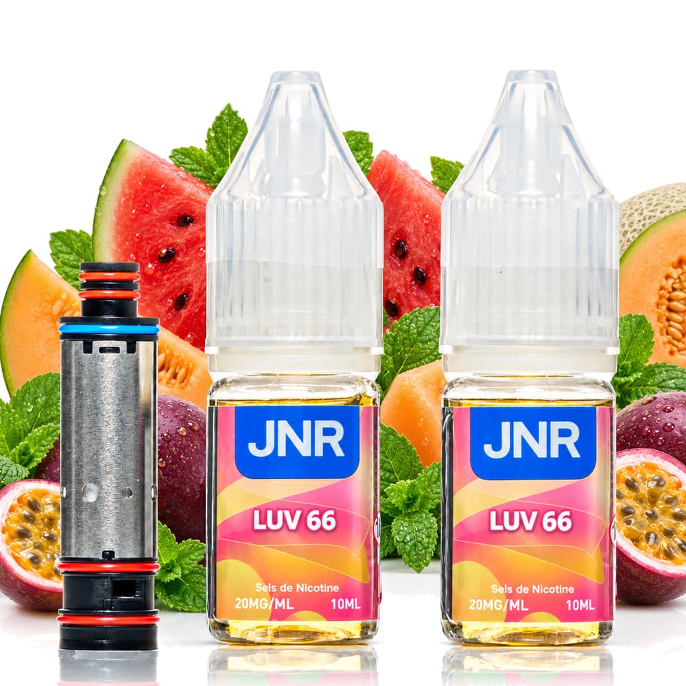 JNR Falcon Infinity 55k Coil & Liquids – Luv 66, Hybrid-Vape bei iVape Schweiz kaufen