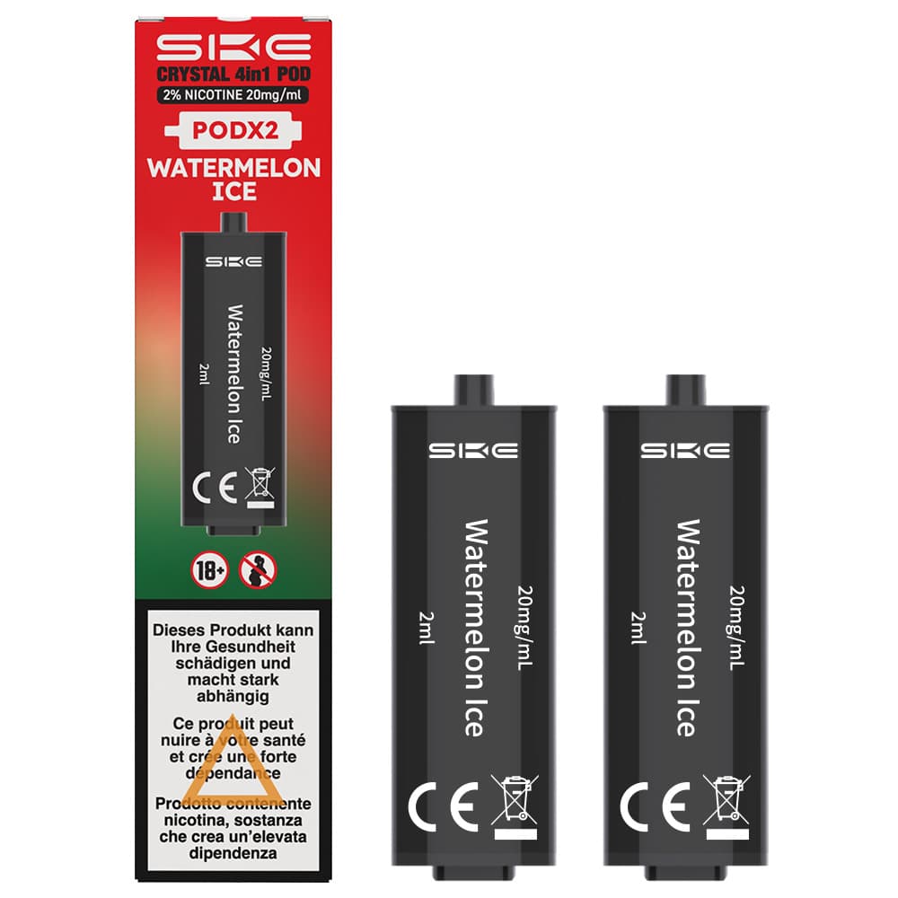 SKE Crystal 4 in 1 2x2ml Pods (20mg) – Watermelon Ice
