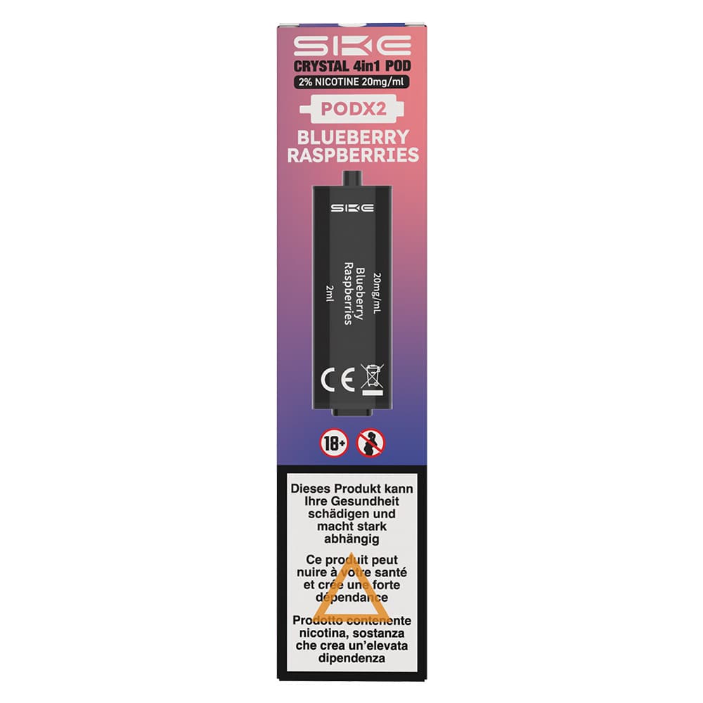SKE Crystal 4 in 1 2x2ml Pods (20mg) – Blueberry Raspberry Ice (2)