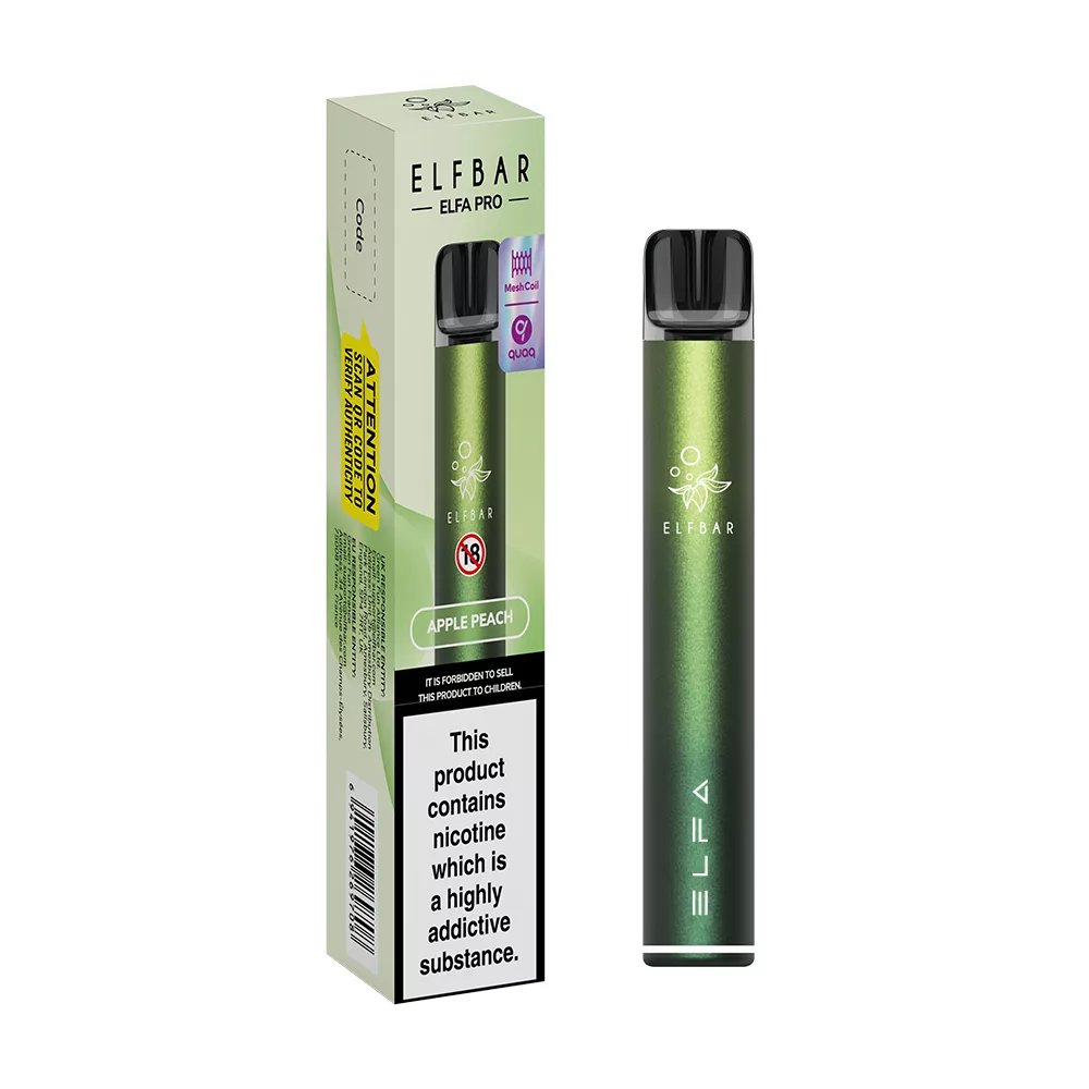 ELFBAR Elfa Kit Pro 2ml – Aurora Green & Apple Peach Pod
