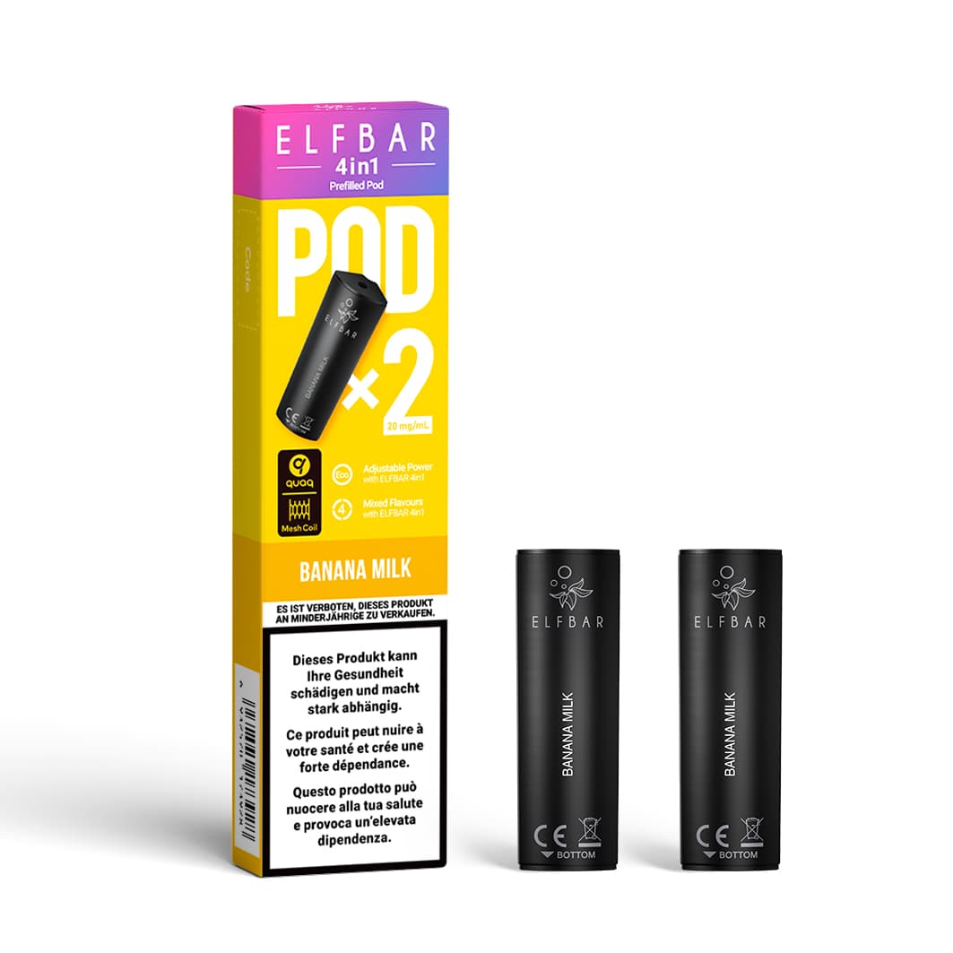 ELFBAR 4 in 1 2x2ml Pods (20mg) – Banana Milk