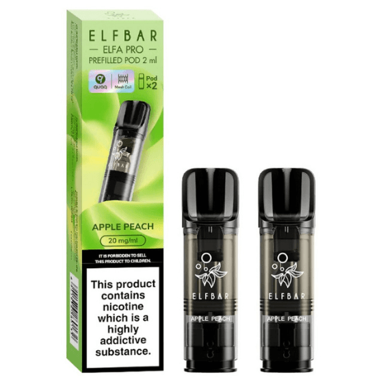 ELFBAR Elfa Pro – 2 x 2ml Pods (20mg) – Apple Peach