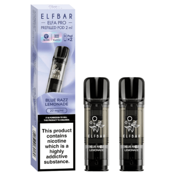 ELFBAR Elfa Pro – 2 x 2ml Pods (20mg) – Blue Razz Lemonade