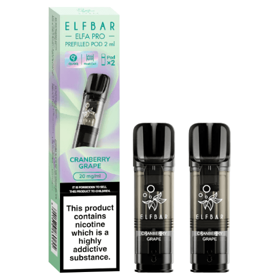 ELFBAR Elfa Pro – 2 x 2ml Pods (20mg) – Cranberry Grape