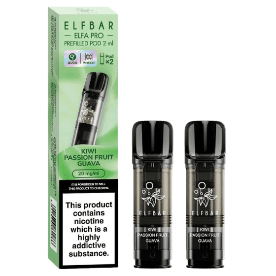 ELFBAR Elfa Pro – 2 x 2ml Pods (20mg) – Kiwi Passionfruit Guava