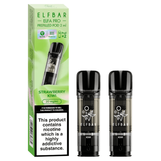 ELFBAR Elfa Pro – 2 x 2ml Pods (20mg) – Strawberry Kiwi