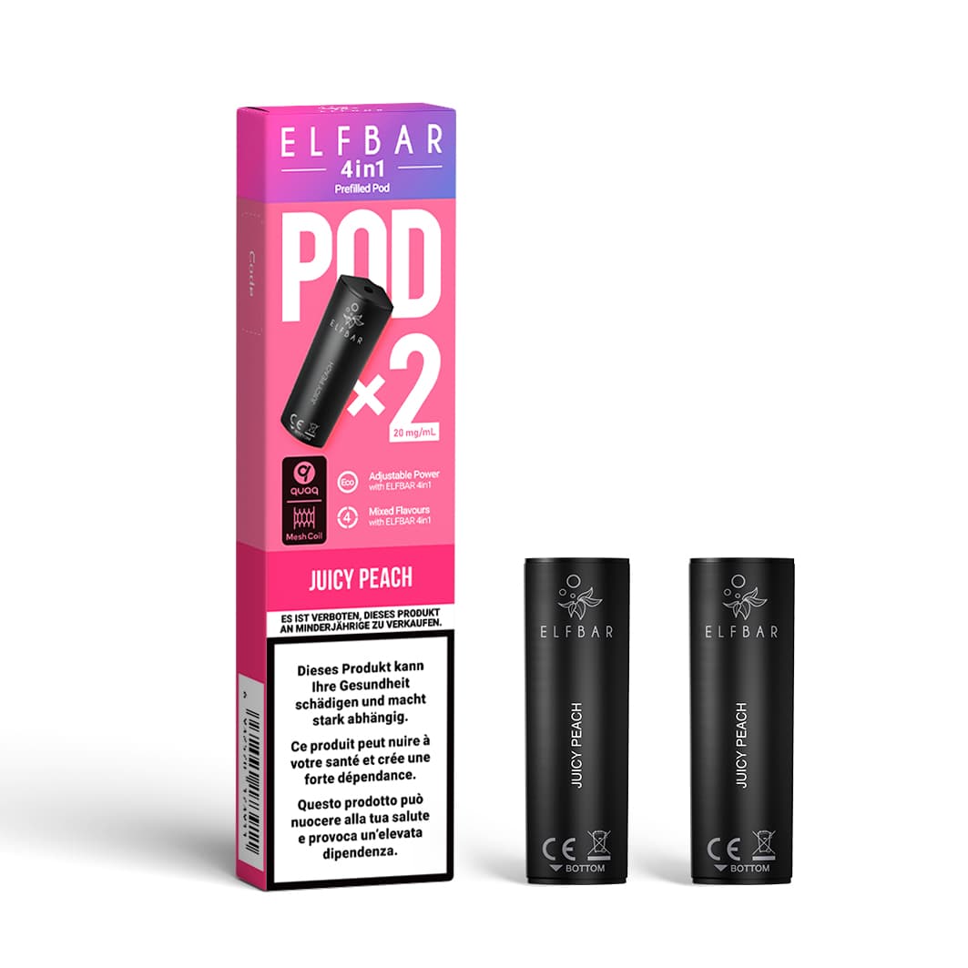 ELFBAR 4 in 1 2x2ml Pods (20mg) – Juicy Peach