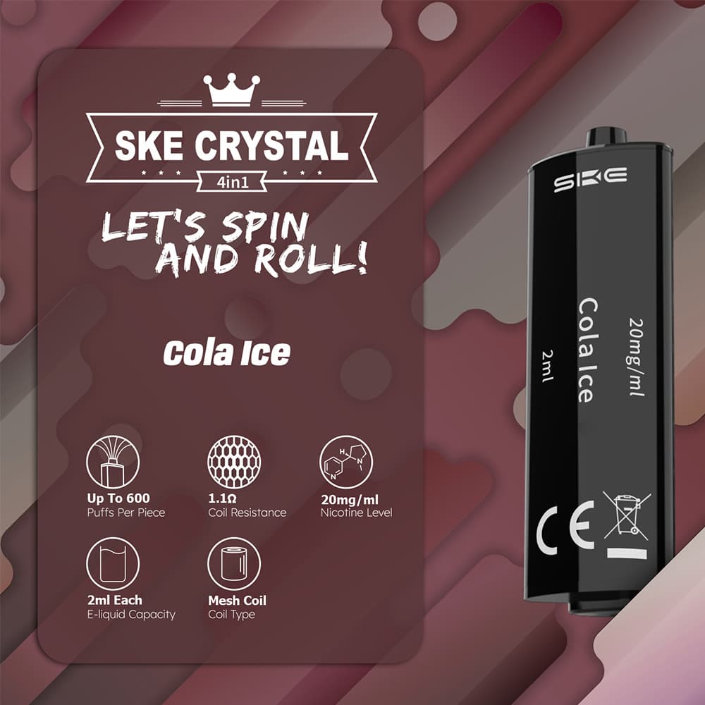 SKE Crystal 4 in 1 2x2ml Pods (20mg) – Cola Ice (3)