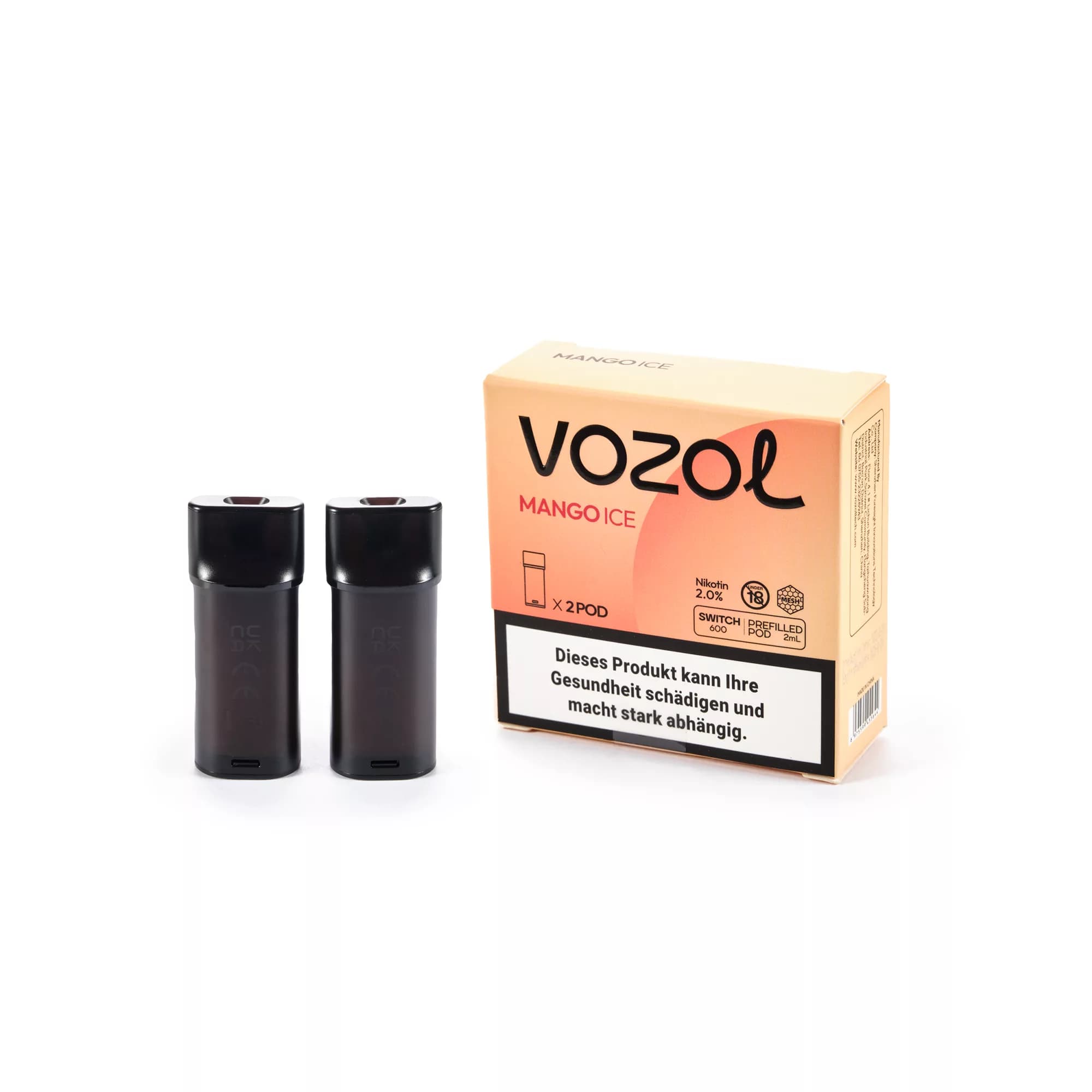 VOZOL Switch 600 Pod – 2 x Mango ICE