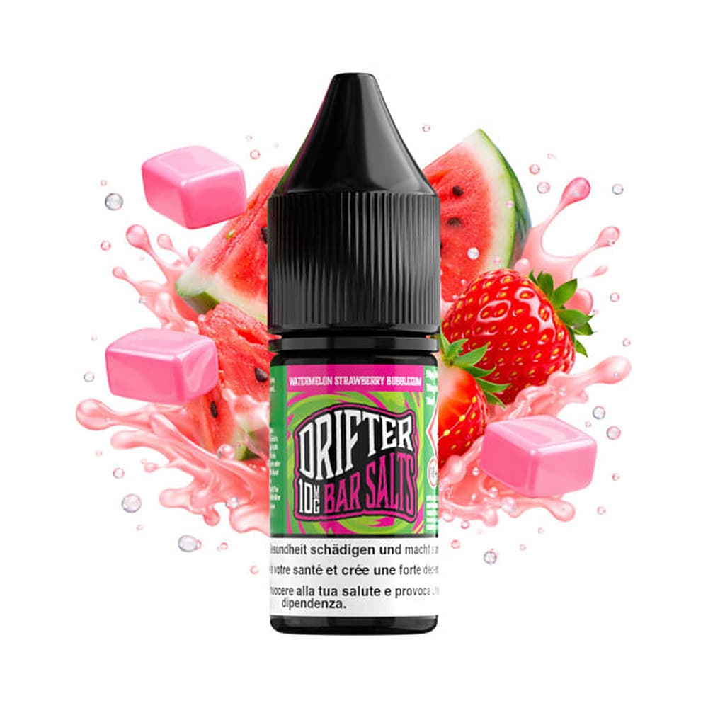 Drifter Bar Salt Liquid 20mg 10ml – Watermelon Strawberry Bubblegum, E-Liquid bei iVape Schweiz kaufen