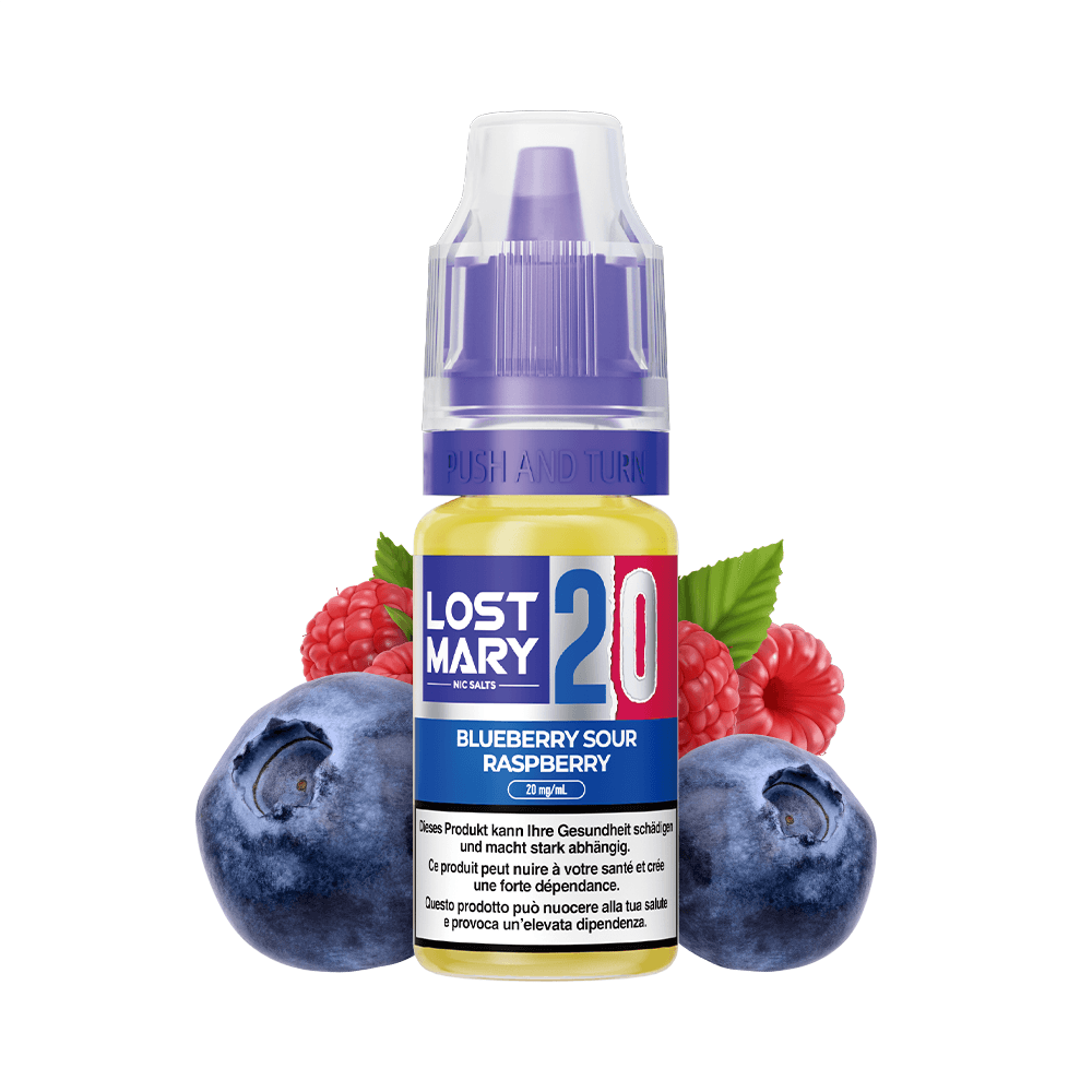 LOST MARY Liquid 20mg 10ml – Blueberry Sour Raspberry, E-Liquid bei iVape Schweiz kaufen