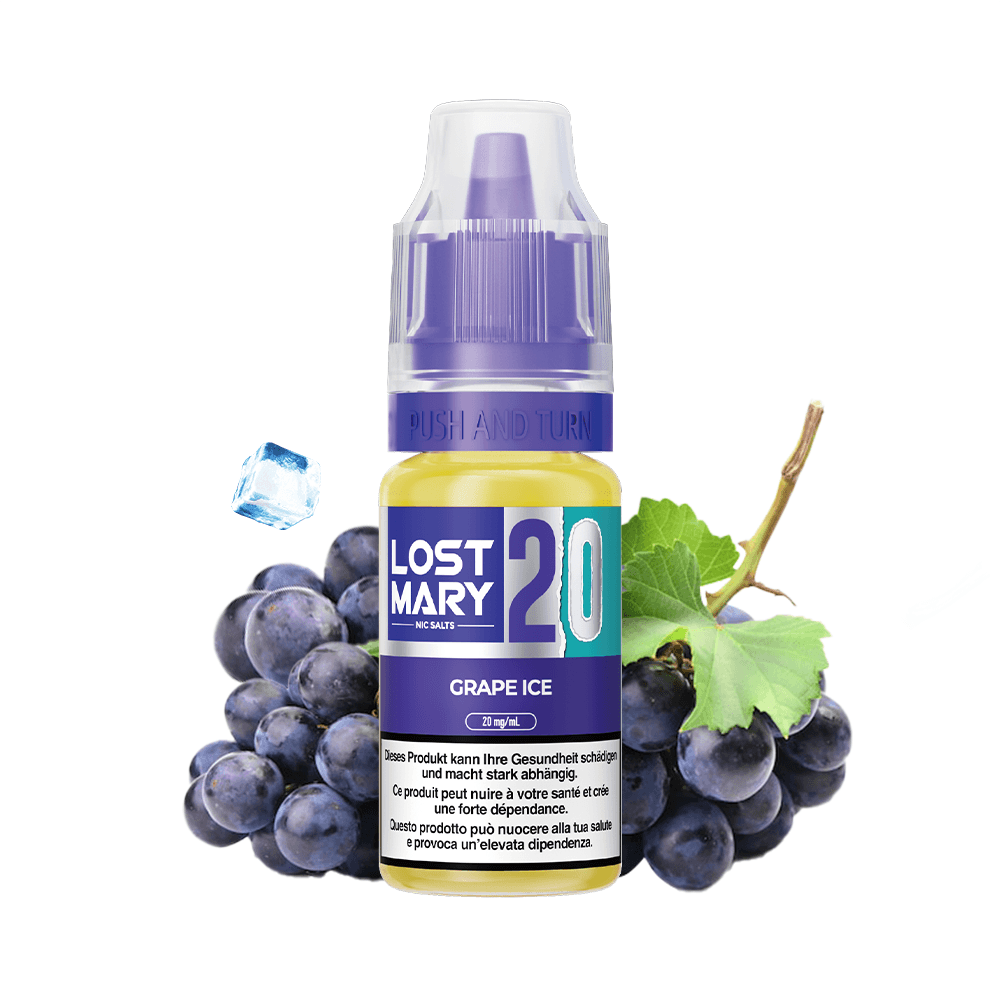 LOST MARY Liquid 20mg 10ml – Grape Ice, E-Liquid bei iVape Schweiz kaufen