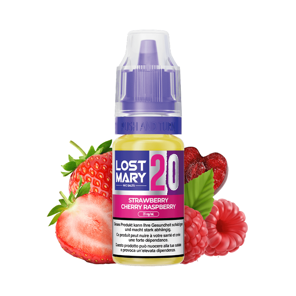 LOST MARY Liquid 20mg 10ml – Strawberry Cherry Raspberry, E-Liquid bei iVape Schweiz kaufen