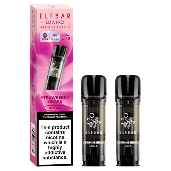 ELFBAR Elfa Pro – 2 x 2ml Pods (20mg) – Strawberry Grape