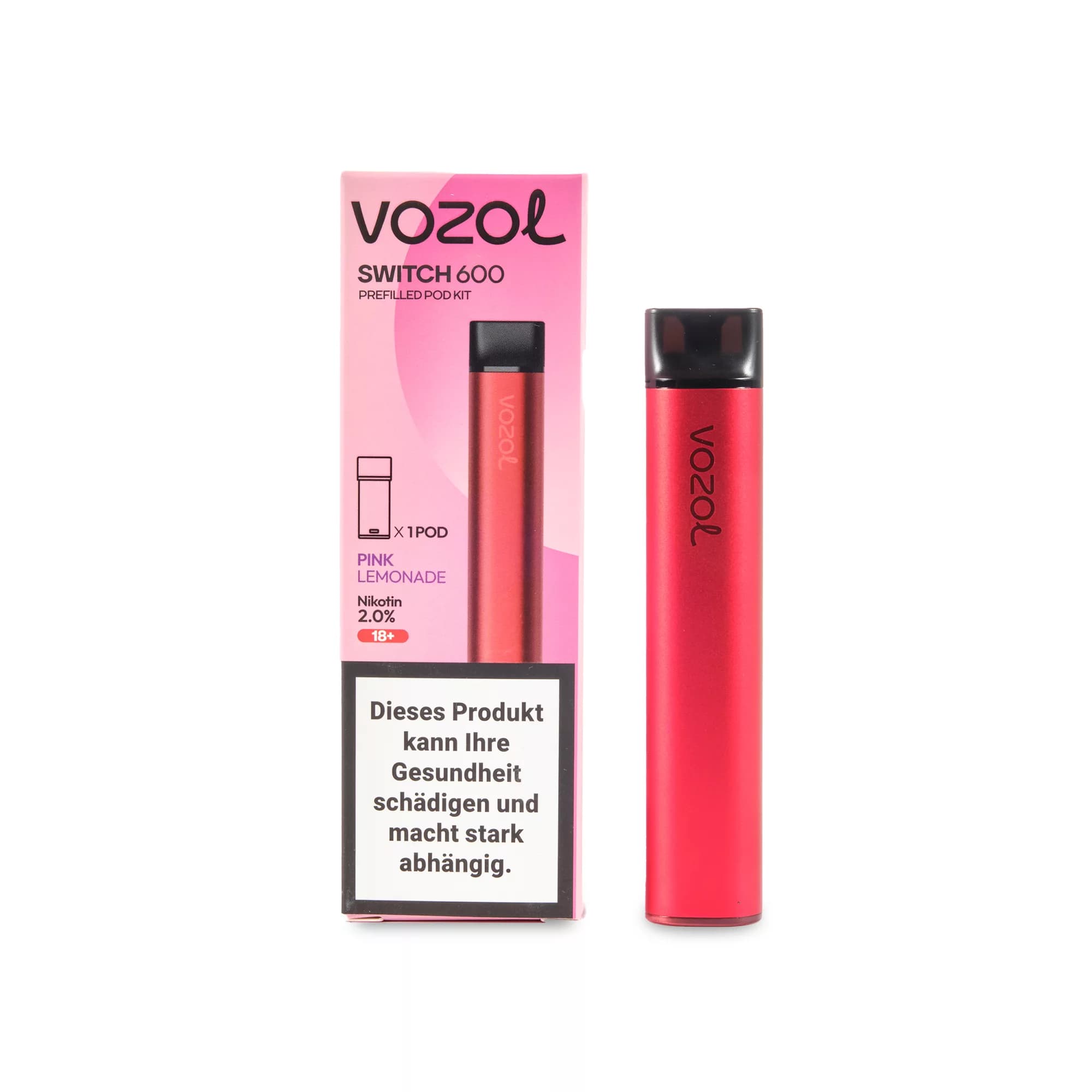 VOZOL Switch 600 Kit – Red & Pink Lemonade