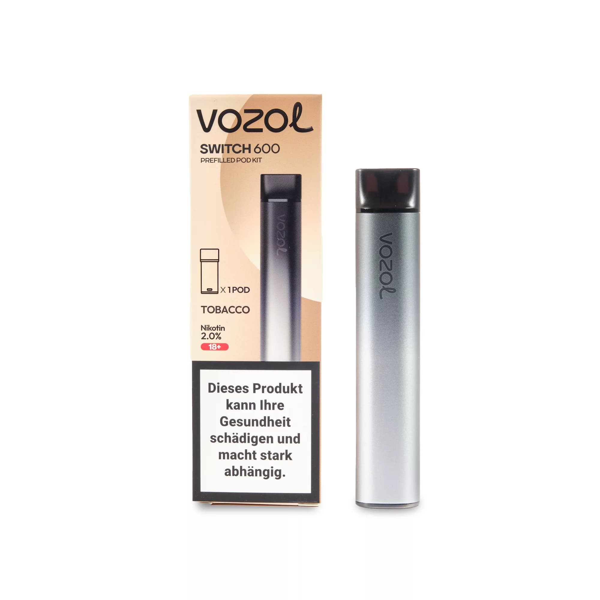 VOZOL Switch 600 Kit – Black-Silver & Tobacco